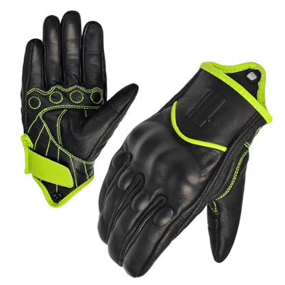 Harssidanza Woman Touch Motorcycle Racing Gloves GL016US Yellow Green L