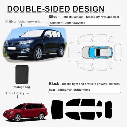 Sun Shade Custom Fit for Toyota RAV4 2006 (8 Count)
