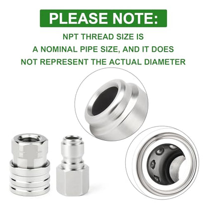 2PCS 304 Stainless Steel 1 (2 Count)