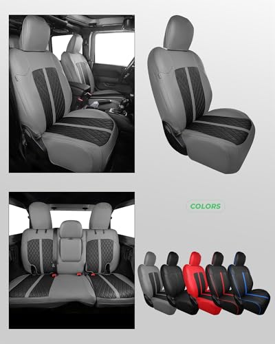 for Jeep Wrangler Leather Custom Car Seat Covers Full Set 4 Door