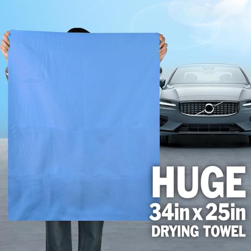 3 Pack Premium XL Shammy Cloth for Car Drying (3 Count)