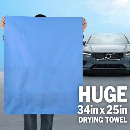 3 Pack Premium XL Shammy Cloth for Car Drying (3 Count)