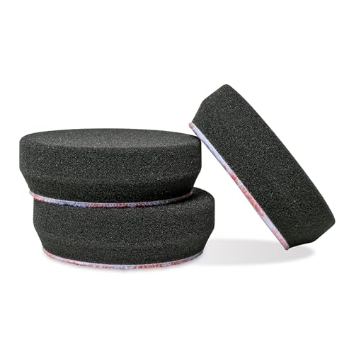 3" Black Foam Finishing Pads for Car Polishing and Detailing (3 Count)