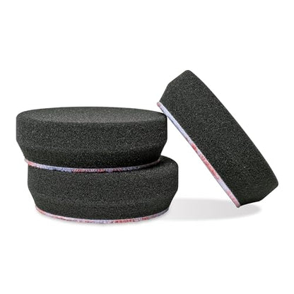 3" Black Foam Finishing Pads for Car Polishing and Detailing (3 Count)