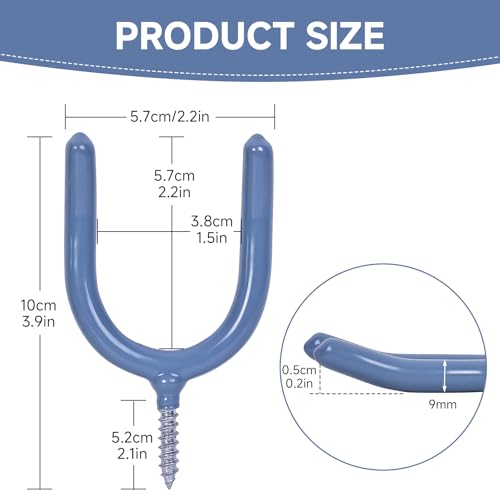 12 Pack Garage Storage System Steel U Hooks with Anti (6 Count)