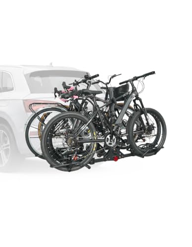 Young 4 Bike Rack Hitch Mount Platform Style Carrier for Cars Trucks SUVs Minivans with 2" Hitch Receiver