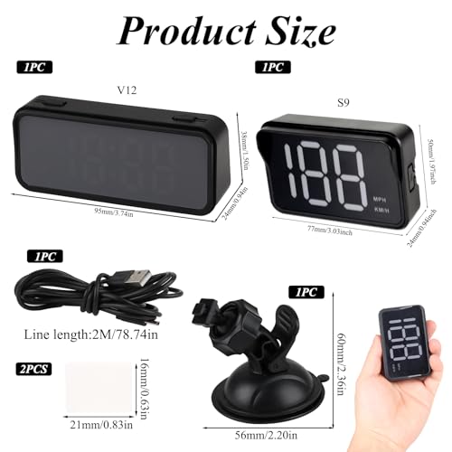 GPS Digital Speedometer for Car MPH (2 Count)