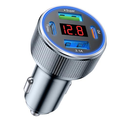 4 Port USB C Car Charger Fast Charging