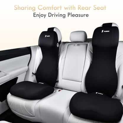 Car Seat Cushion and Lumbar Support Headrest Pillow Memory Foam Ergonomic Car Cushion Back Neck Support Pillow Sciatica & Back & Tailbone Pain Relief Cushion for Car Seat Driving