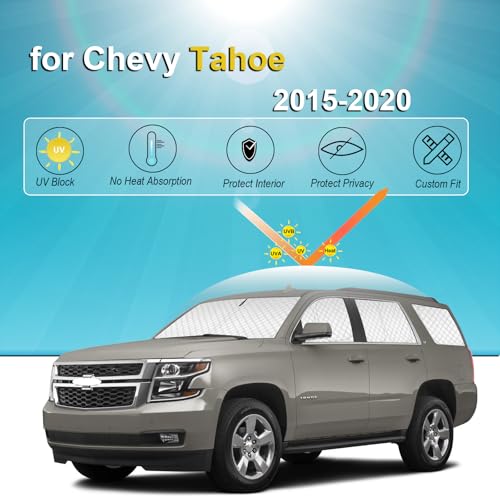 8pcs Sun Shades for Chevy Tahoe 2015 (8 Count)