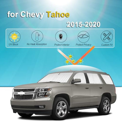 8pcs Sun Shades for Chevy Tahoe 2015 (8 Count)