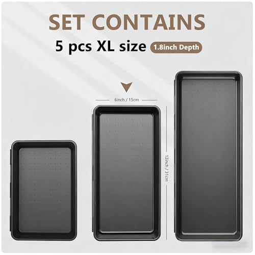 X Large Size【5 Pcs】 Tool Box Organizer Tray Divider【Single Size】 Desk Drawer Organizer Bin (5 Count)