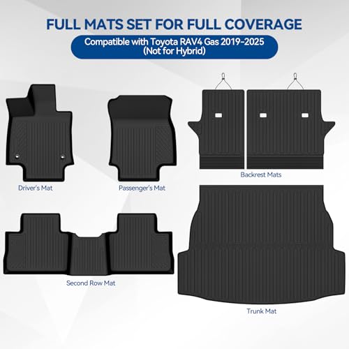 Custom Fit Floor Mats for Toyota RAV4 Gas 2019