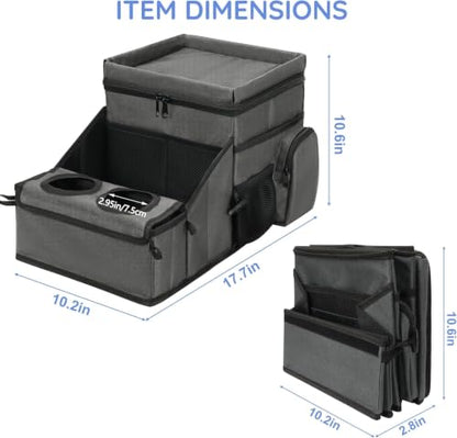 Car Front Back Seat Organizer with Cup Holder
