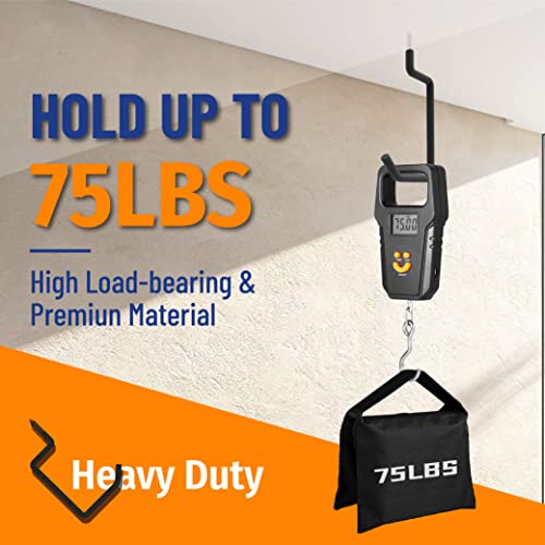 POETISKE Screw in Ladder Bike Hooks Ceiling Hanger Wall Mounted Bicycle Chair Garage Organization Heavy Duty Vinyl Coated 4Pack (4 Count)