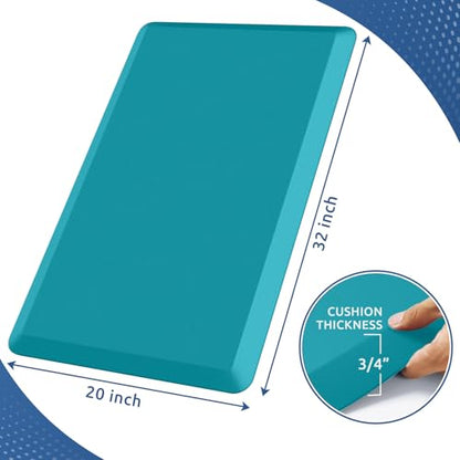 Kitchen Mat Cushioned Anti Fatigue Rug 20"x32" Water Resistant Non Slip Standing and Comfort Desk