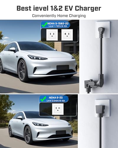 2026 Upgraded Level 1&2 EV Charger for ALL J1772 EV