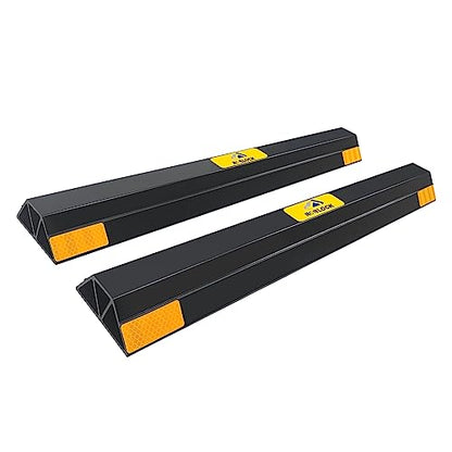 New Upgrades) 24" 2 Pcs Heavy Duty Parking Aid for Garage Walls, Parking Gadgets Protects Car, Parking Stopper Easy to Install 2 Packs, 24" L x 3.7" W x 1.8" H