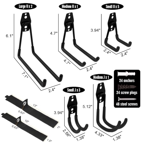 Garage Hooks Heavy Duty 14 Pack