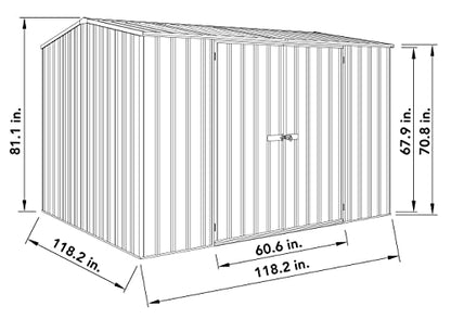 Premier 10' x 10' Metal Storage Shed