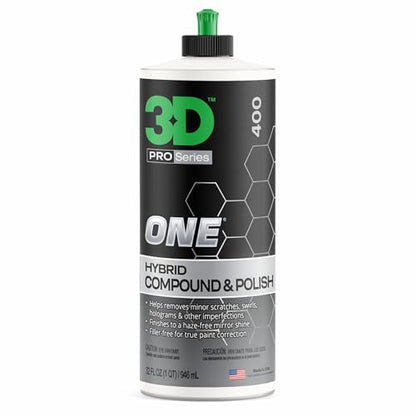 One Car Scratch & Swirl Remover Hybrid Rubbing Compound & Polish Buffing Compound for True Paint Correction 32oz Made in USA (30 Ounce)