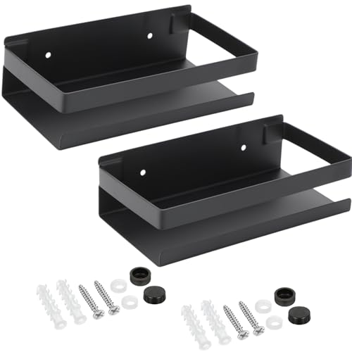2 Pieces Stainless Steel Shelf Bathroom Shower Floating Shelves Wall Mounted Shower Caddy Basket Shelf Storage Organizer Shelves for Bathroom (2 Count)