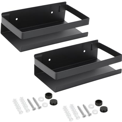 2 Pieces Stainless Steel Shelf Bathroom Shower Floating Shelves Wall Mounted Shower Caddy Basket Shelf Storage Organizer Shelves for Bathroom (2 Count)