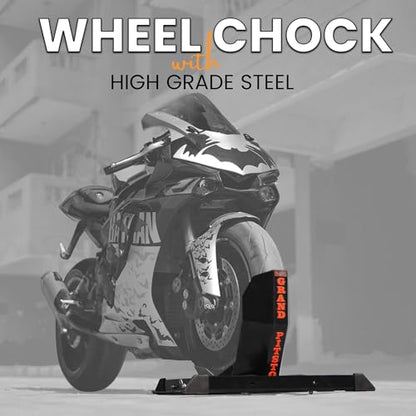 Universal Wheel Chock for Motorcycle Stand for Trailer Completely Adjustable Detachable Foldable Wheel Chock
