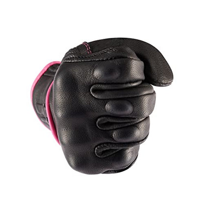 Ladies Full Finger Touch Motorcycle Gloves GL016 PINKBlack XS
