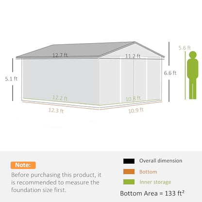 11' x 13' Outdoor Storage Shed