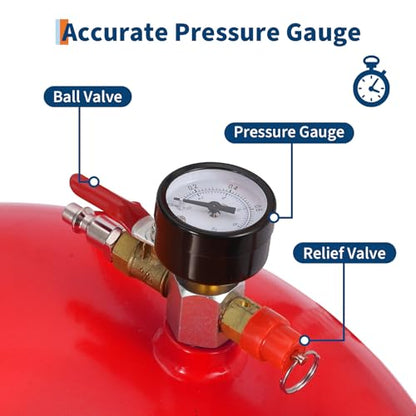 20 Gallon Waste Oil Drain Tank Portable Air Operated Oil Drainer with Adjustable Funnel Height 38