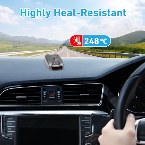 Radar Detector Mounting Bracket With Dashboard Hook And Loop Installation (2 Count)