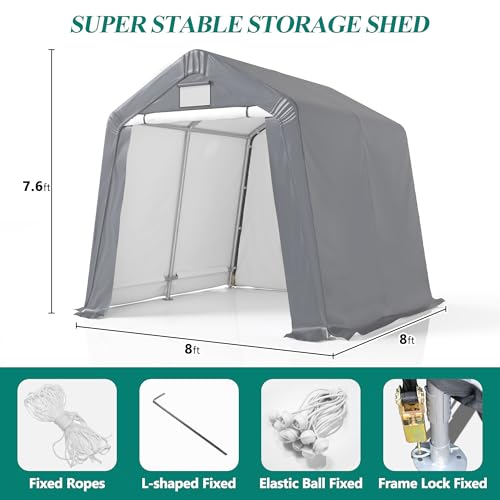 8' x 8' Outdoor Storage Shelter Shed