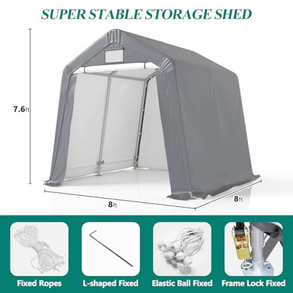 8' x 8' Outdoor Storage Shelter Shed