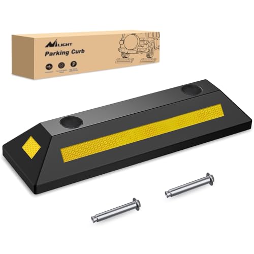 Rubber Parking Curb Wheel Stop for Garages and Driveways