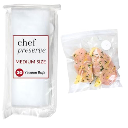 Reusable Vacuum Sealer Bags for Food (30 Count)