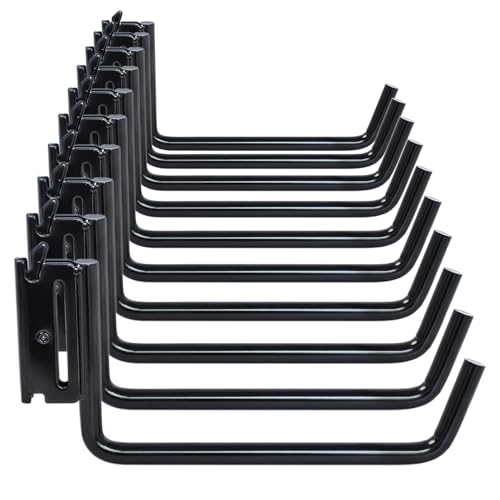 10-Pack 6-Inch Extended Flat J Hooks for E-Track and X-Track (10 Count)