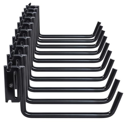 10-Pack 6-Inch Extended Flat J Hooks for E-Track and X-Track (10 Count)