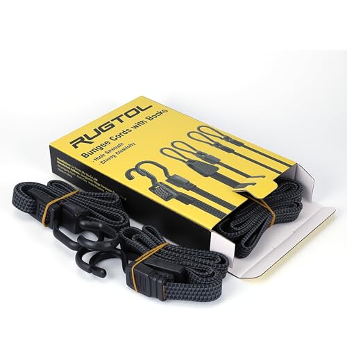 Bungee Cords with Hooks Heavy Duty (4 Count)