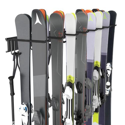 Ski Rack Wall Mounted Ski Storage Rack
