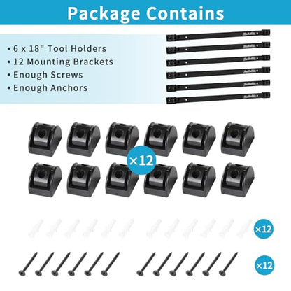 6 Pieces 18" Magnetic Tool Holder Strip (6 Count)