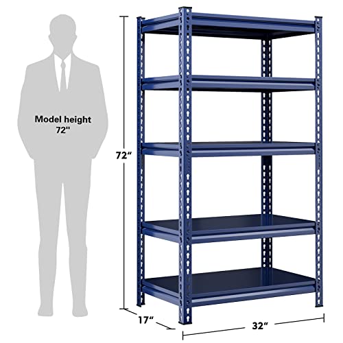 Garage Shelving 2000 LBS Storage Shelves Heavy Duty Metal Shelving Unit Shelf for Pantry Closet