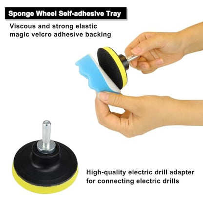 Car Polishing Buffing Kit 3Inch Drill Buffing Pad Buffing Pads (11 Count)