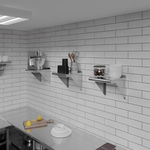 12 in. x 12 in. Stainless Steel Wall Mount Shelf