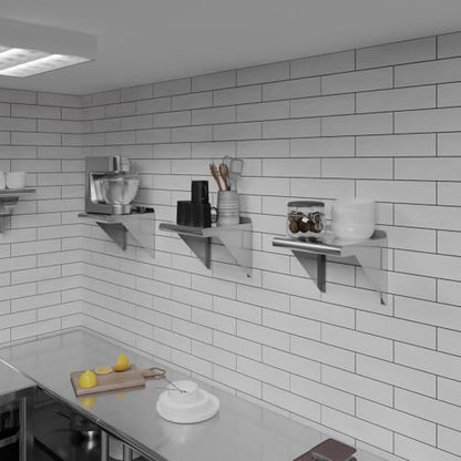 12 in. x 12 in. Stainless Steel Wall Mount Shelf
