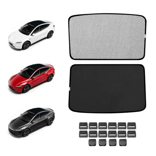 2 Pack Black Roof Sunshade for Tesla Model Y Juniper 2025