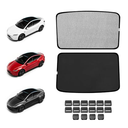 2 Pack Black Roof Sunshade for Tesla Model Y Juniper 2025
