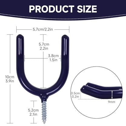 12 Pack Garage Storage System Steel U Hooks with Anti (6 Count)