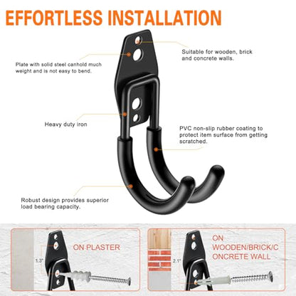Heavy Duty Garage Hooks 6 Pack