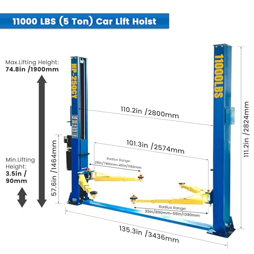 220V Two Post Car Lift 11